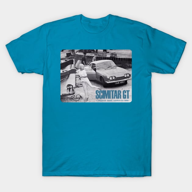 RELIANT SCIMITAR GT - advert T-Shirt by Throwback Motors